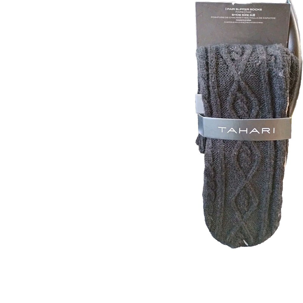 Tahari Womens Slipper Socks Size 4-10 Gray Cozy Comfy Soft Comfortable New